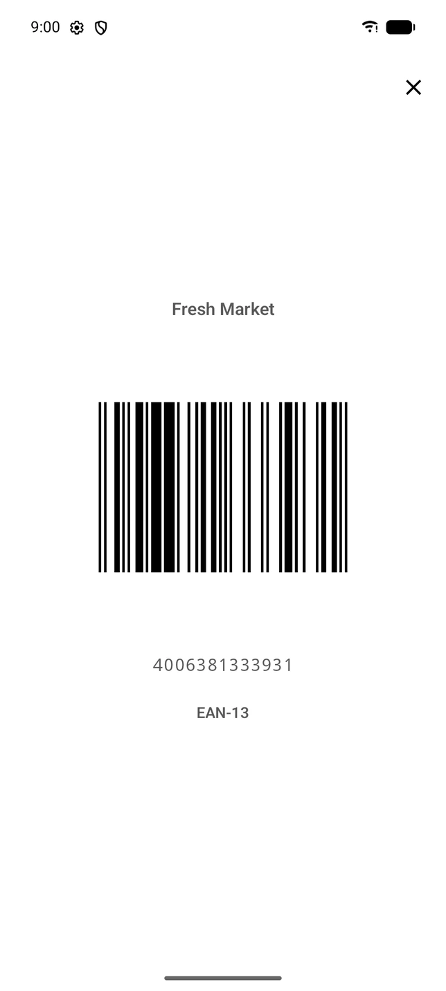 Full-screen barcode view on Android